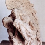 Agostino Ghilardi, Hypnos, il sogno della libertà (particolare; terracotta ingobbio, h. cm. 180, 2002)