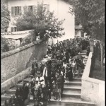 “Funerale di “Tolmino” a Rubiana / Feb. 1945 / Tolmino: Comandante di distaccamento proveniente dal Veneto”